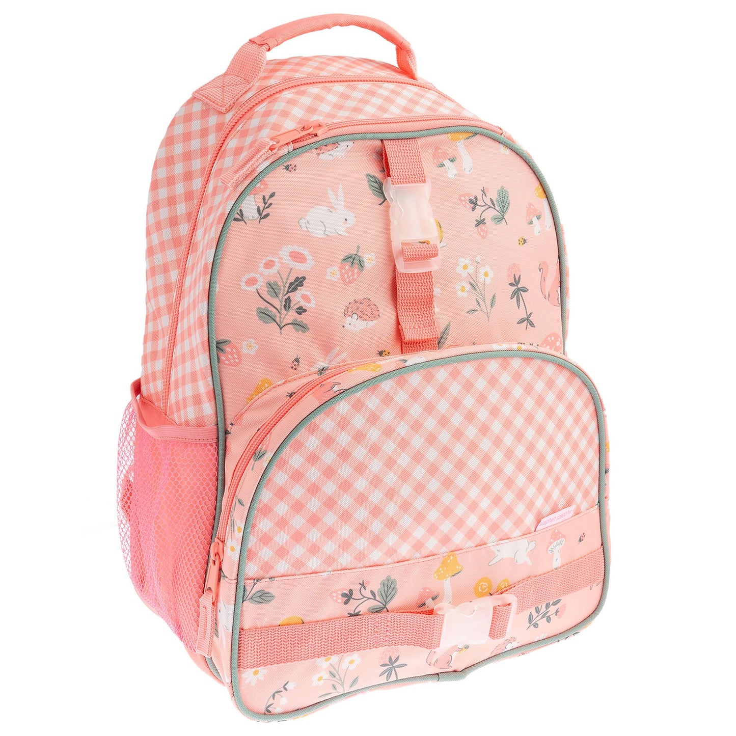 Children's All Over Print Backpack and Lunchbox Set Stephen Joseph with Embroidery Personalization, Strawberry backpack, Bunny Backpack set
