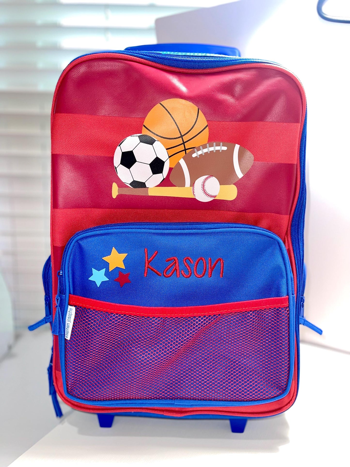 Personalized Kids Rolling Luggage, Stephen Joseph, Kids Suitcase, Travel Bag, Overnight Bag, Free Shipping, Going to Grandma's, TSA Approved
