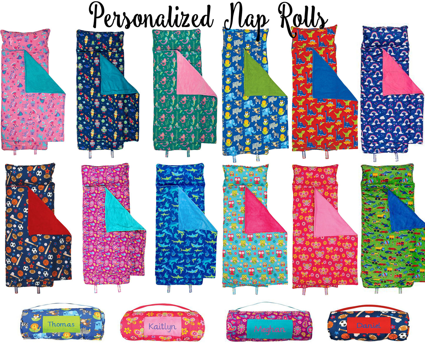 Personalized Stephen Joseph Backpack, Lunchbox and Nap mat set / Monogrammed Backpack and Lunchbox / Personalized Nap Mat