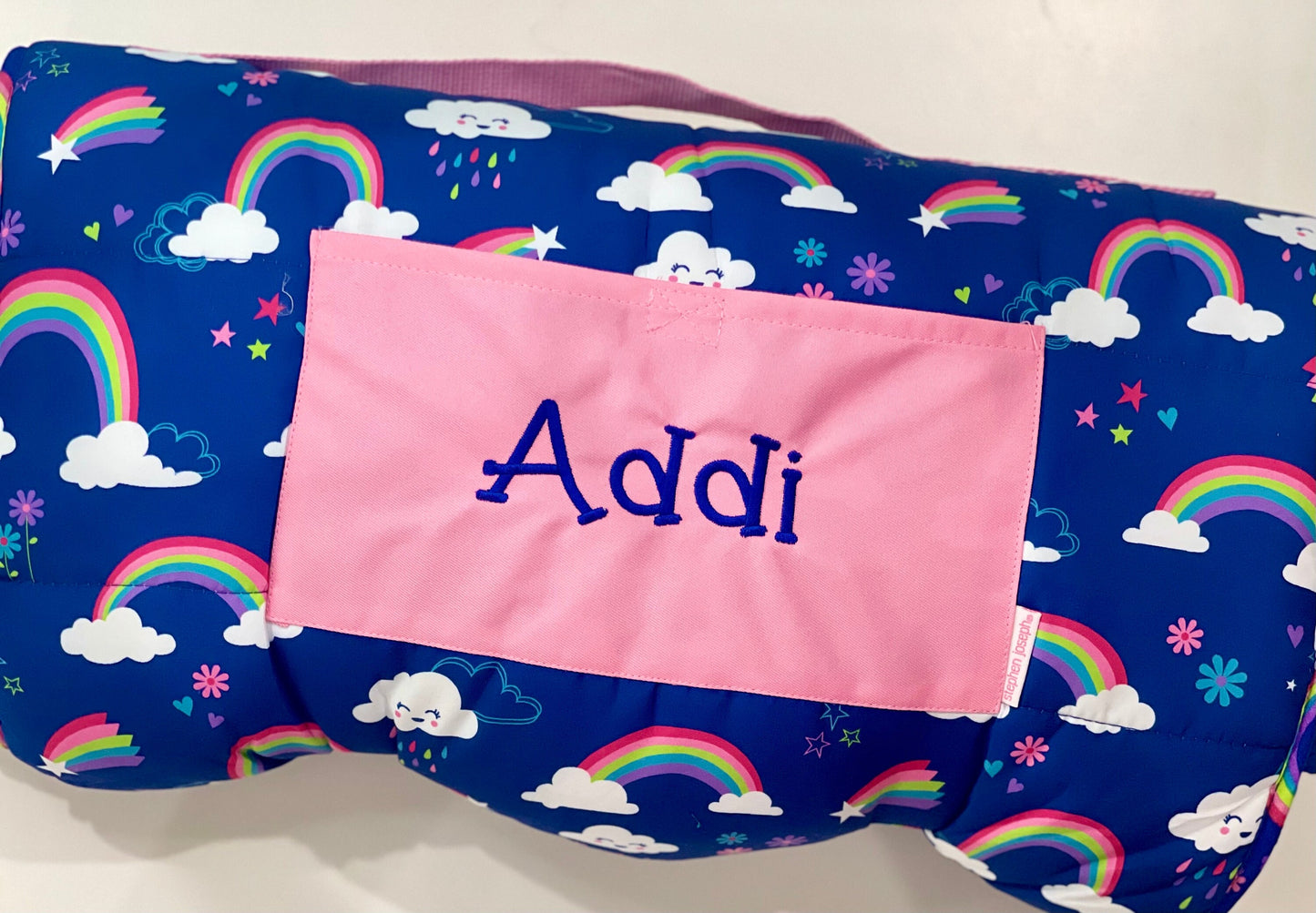Personalized Rainbow Nap Mat for School / Childrens Nap Mat with pillow and blanket / Preschool Sleep Mat / Daycare Nap Time /School Nap Mat