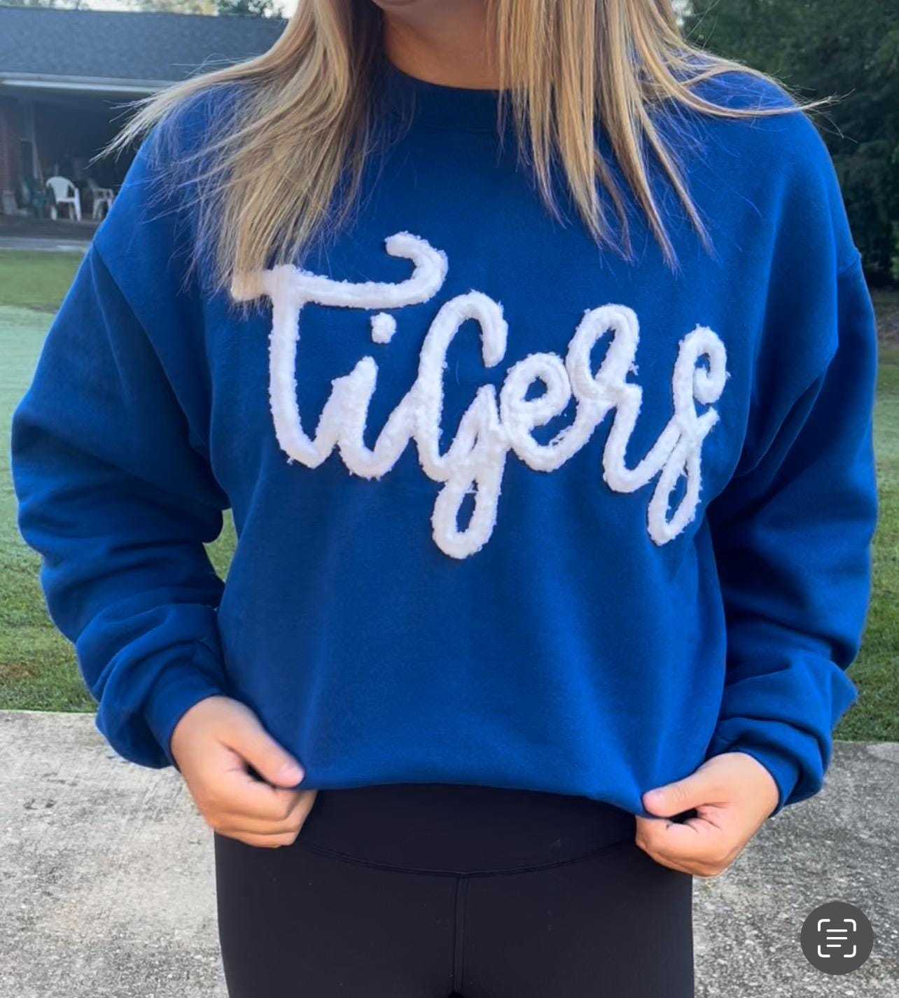 Team Sport Sweatshirt, Yarn embroidered sweatshirt, spirit shirt, Eagles Sweatshirt, 3D embroidery, Mascot Team Top, Tigers, Football mom